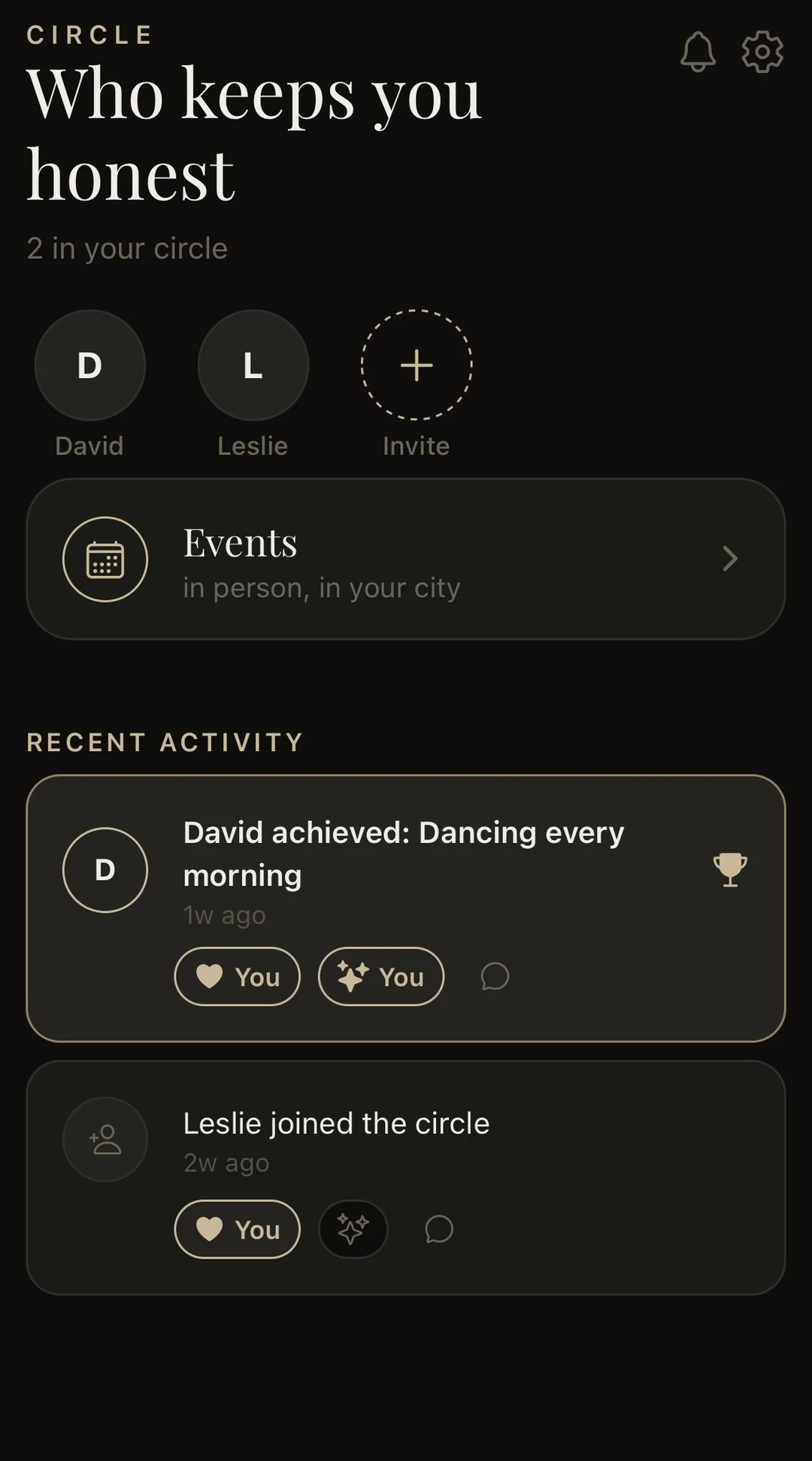 The renasca circle screen on a phone.